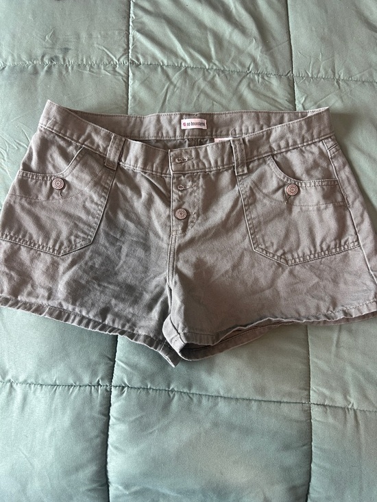 No Boundaries Pants - Vintage y2k Low Rise Olive Green Shorts